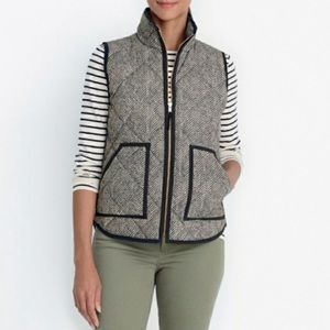 J. Crew Quilted Herringbone Puffer Vest